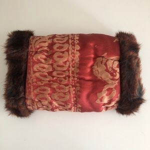 Manuel Canovas vintage handmuff  Faux Fur Trim